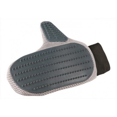 RĘKAWICA DO WYCZESYWANIA SIERŚCI Z RZEPAMI (GUMOWE KOŃCÓWKI), 18×24 cm