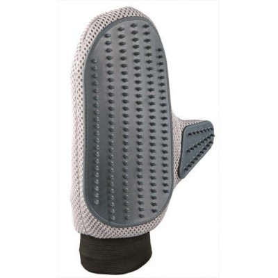 RĘKAWICA DO WYCZESYWANIA SIERŚCI Z RZEPAMI (GUMOWE KOŃCÓWKI), 18×24 cm