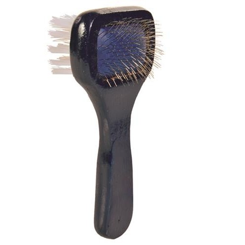 MIĘKKA SZCZOTKA DWUSTRONNA (DRUCIANE I NYLONOWE WŁOSIE) 6 x 13 cm