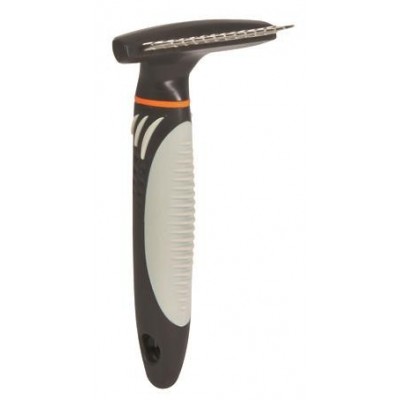 Zgrzebło przeciw kołtunieniu, z długim włosiem z zaokrąglonymi zębami 2 cm. 7 x 14 cm