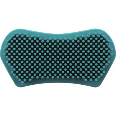 Szczotka do masażu, naturalna guma, 6 × 12 cm, pies, turkus