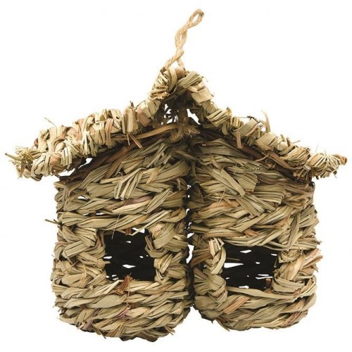 Panama Pet podwójna lęgówka z trzciny  20 x 12,5 x 18,5 cm