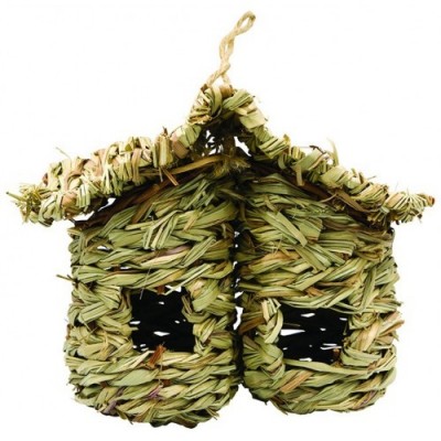 Panama Pet podwójna lęgówka z trzciny  20 x 12,5 x 18,5 cm