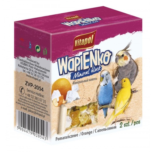 KOSTKA WAP.DLA PTAKÓW-POMARAŃCZA