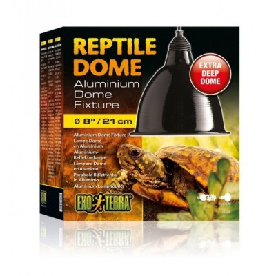 Reflektor aluminiowy Reptile Dome, do 160W, L,  21,5 x 23,5 x 21,5 cm
