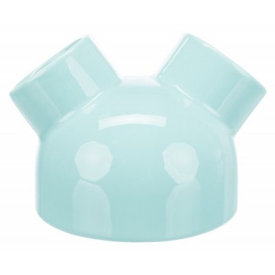 Domek dla myszy, turkus, ceramiczny,  o 12 × 10 cm, z 3 wejściami