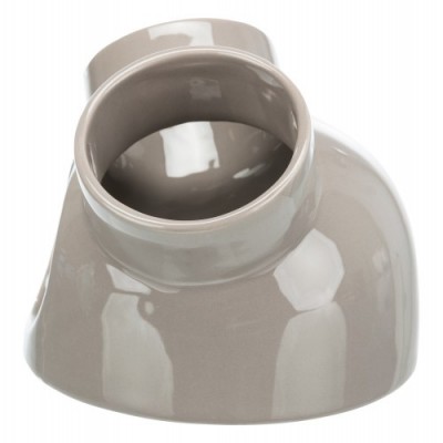 Domek dla myszy, szarobrązowy, ceramiczny,  o 16 × 12 cm, z 3 wejściami