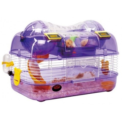 Klatka dla gryzoni 43,5x27x28,8 cm biało/zielona