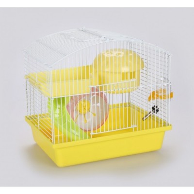 Klatka dla gryzoni 27x20,5x25,5 cm biało/żółta
