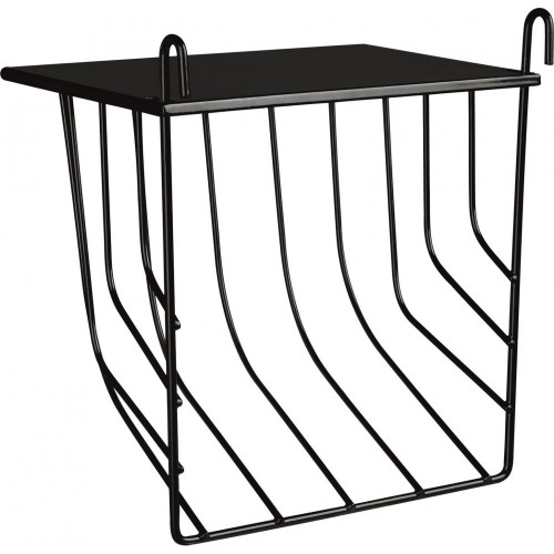 Pasieka z pokrywką, metalowa, 17 × 18 × 12 cm, czarna