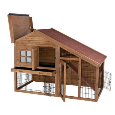 Klatka dla królików 'Natura' z ogrodzeniem, 151x107x80 cm