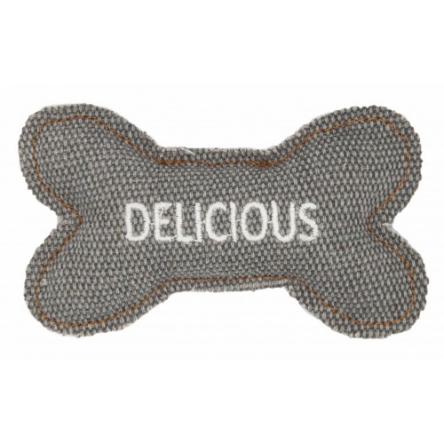 Barry King kość z mocnego materiału szara  10,5 x 6 cm