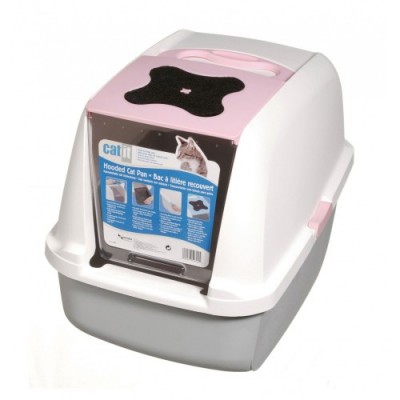 Kuweta zabudowana, różowa, 43x57x50cm