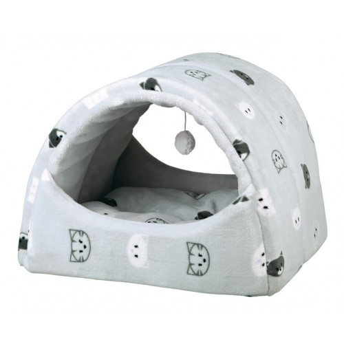 Domek pluszowy dla kota Mimi, 42 × 35 × 35 cm, szary