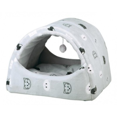 Domek pluszowy dla kota Mimi, 42 × 35 × 35 cm, szary