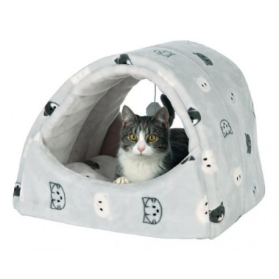 Domek pluszowy dla kota Mimi, 42 × 35 × 35 cm, szary