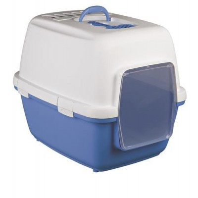 Kuweta dla kota Xavi , 45 × 48 × 58 cm, niebiesko/biała