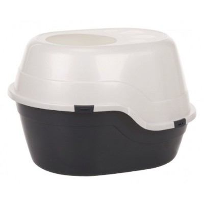 Kuweta Luiz Top Entry, z wejściem od góry, 63 × 42 × 49 cm, ciemnoniebieska/biała