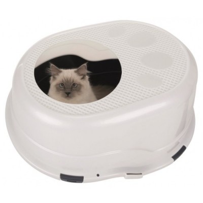 Kuweta Luiz Top Entry, z wejściem od góry, 63 × 42 × 49 cm, ciemnoniebieska/biała