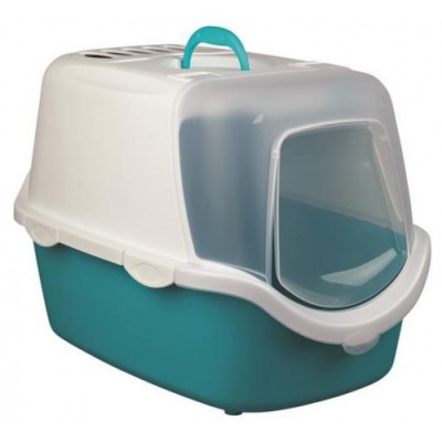 Kuweta dla kota „Vico”, 40 × 40 × 56 cm, akwamaryna/biały