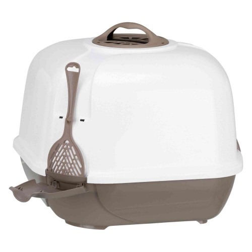 Kuweta narożnikowa Maro, 60 × 43 × 52 cm, szarobrązowa/granitowa