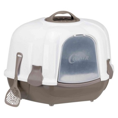 Kuweta narożnikowa Maro, 60 × 43 × 52 cm, szarobrązowa/granitowa