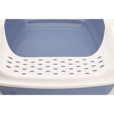 Kuweta Delio, z ramką, 35 × 20 × 48 cm, niebieska/biała