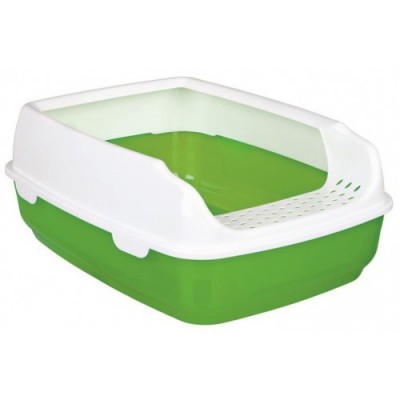 Kuweta dla kota z ramką Delio, 35 × 20 × 48 cm, szaro/kremowa