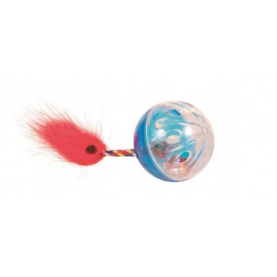 PIŁKA GRZECHOCZĄCA Z PIÓRKIEM 2szt.