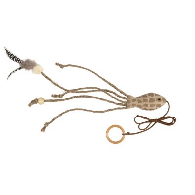 RYBA Z PIÓREM I SZNURKAMI 27cm