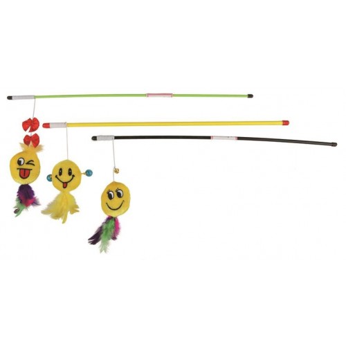 WĘDKA DLA KOTA Z ZABAWKĄ PLUSZOWĄ 50 cm