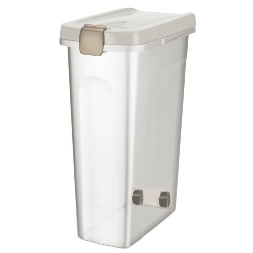 Pojemnik na karmę, 15 l/22 × 41 × 33 cm, przezroczysty/biały