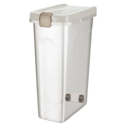 Pojemnik na karmę, 15 l/22 × 41 × 33 cm, przezroczysty/biały