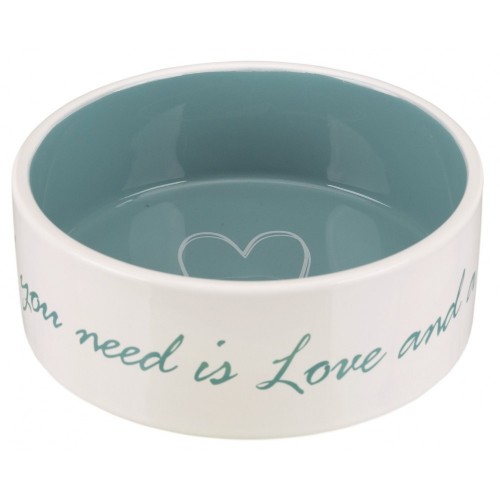 Miska ceramiczna Pet's Home, 0.8 l/o 16 cm, kremowa/jasnoniebieska