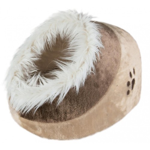 LEGOWISKO JASKINIA MINOU 50x41x30 BEŻOWO / BRĄZOWE