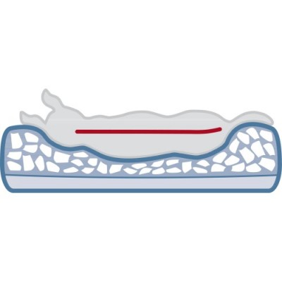 Legowisko Vital Bendson, 70 × 60 cm, ciemnoszare/jasnoszare