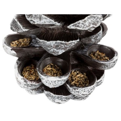 Karmnik Szyszka, 19 × 23 × 19 cm, brązowy/biały