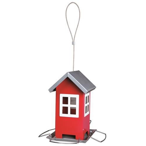 Karmnik, 19 × 20 × 19 cm, czerwony/srebrny