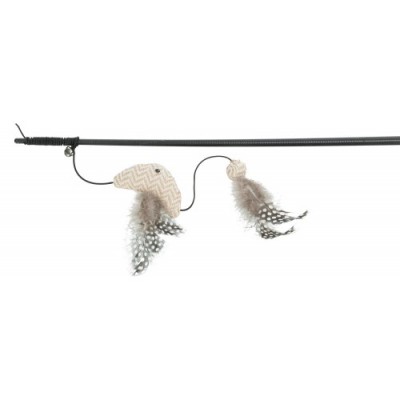 Wędka dla kota XXL z rybą, plastik/materiał, z kocimiętką
