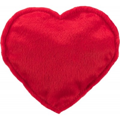 Pluszowe serce, dla kota, z walerianą, plusz, 14 cm