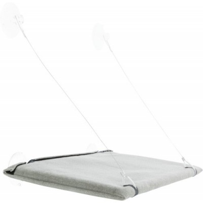 Mata do leżenia na szybę, welur, szara, 50x30 cm