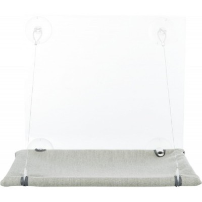 Mata do leżenia na szybę, welur, szara, 50x30 cm