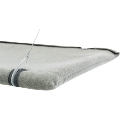 Mata do leżenia na szybę, welur, szara, 50x30 cm