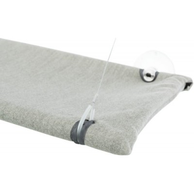 Mata do leżenia na szybę, welur, szara, 50x30 cm