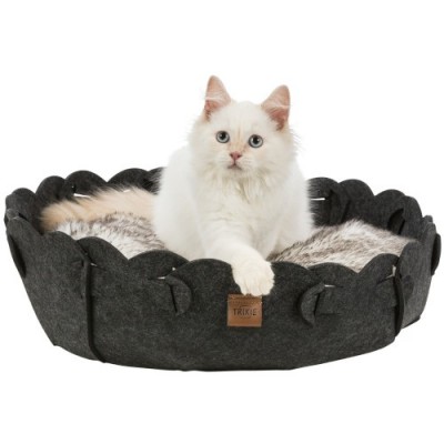 Ellie, legowisko, okrągłe, antracyt, filc,  50 cm