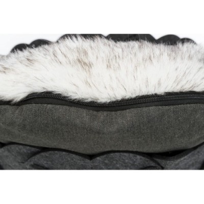 Ellie, legowisko, okrągłe, antracyt, filc,  50 cm