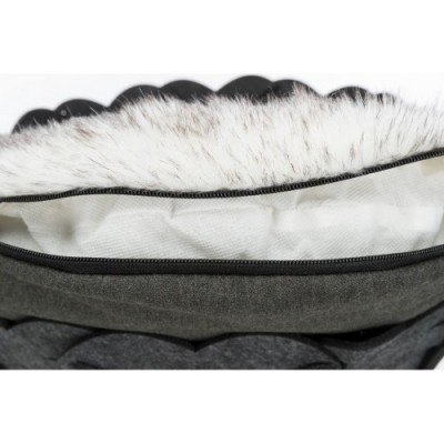 Ellie, legowisko, okrągłe, antracyt, filc,  50 cm