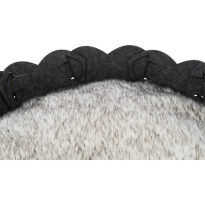 Ellie, legowisko, okrągłe, antracyt, filc,  50 cm