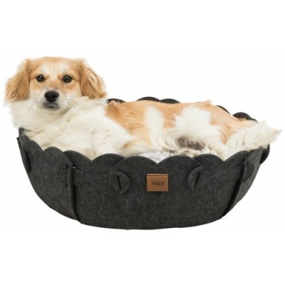Ellie, legowisko, okrągłe, antracyt, filc,  50 cm