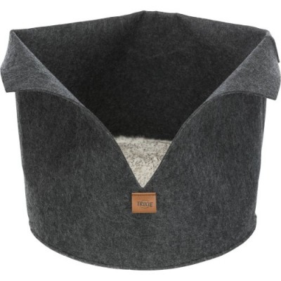 Luise, legowisko, okrągłe, antracyt, filc,  40 cm